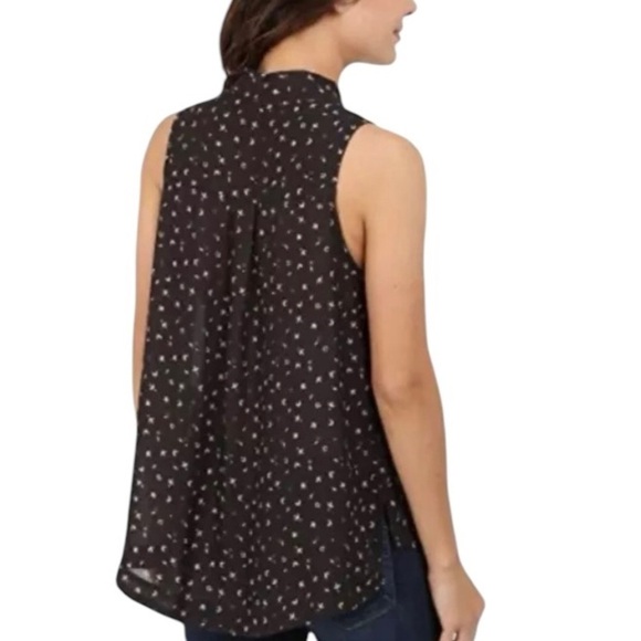 Free People Sleeveless Botanical Tie-Neck Blouse Top Size L ~ NWOT - Picture 7 of 7